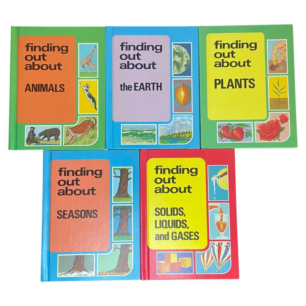 (SET OF 5) VTG 1974 "Finding Out About" By Francis Alder Educational Hardcover